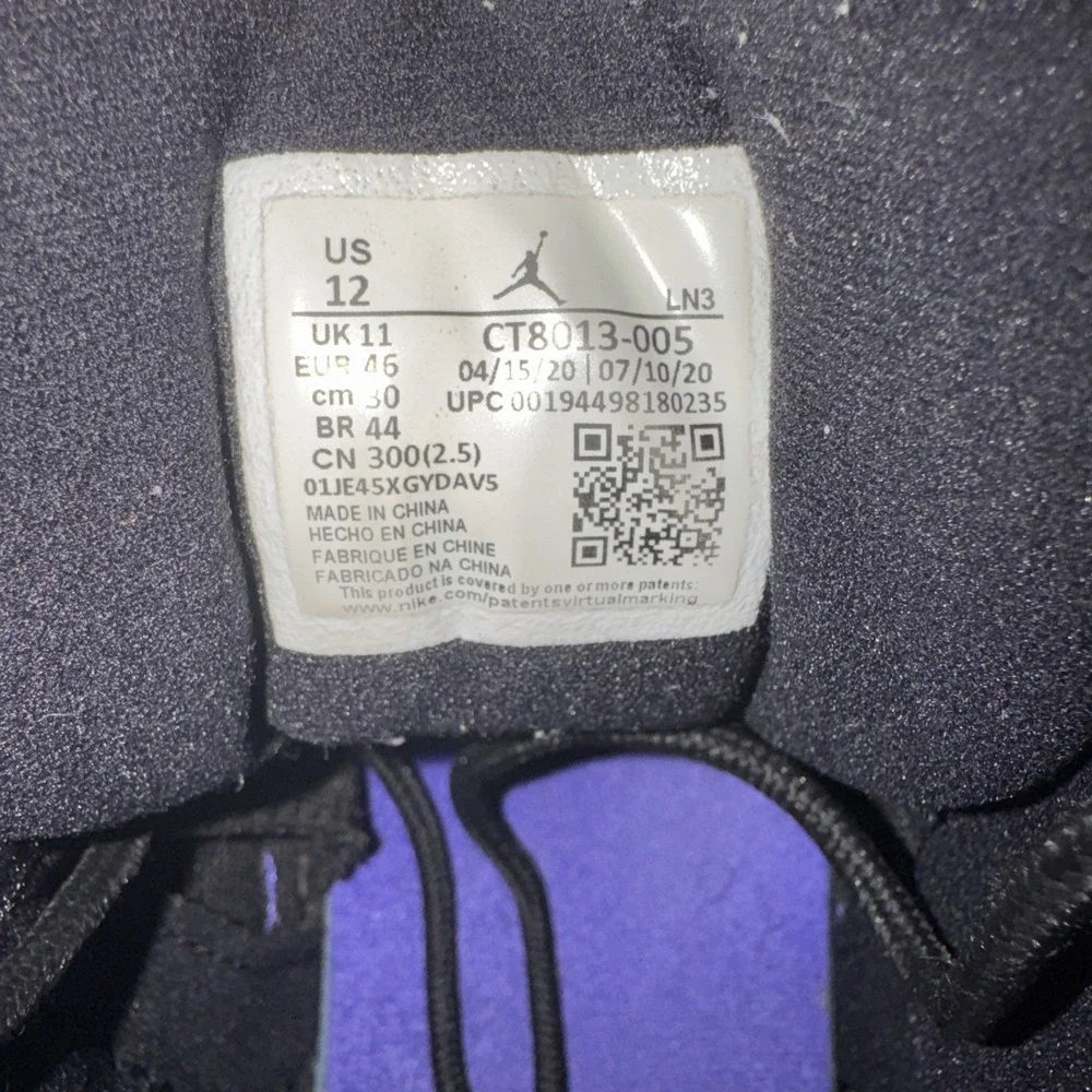 Nike Air Jordan 12 XII Retro Dark Concord Black Purple CT8013-005 Men's Size 12